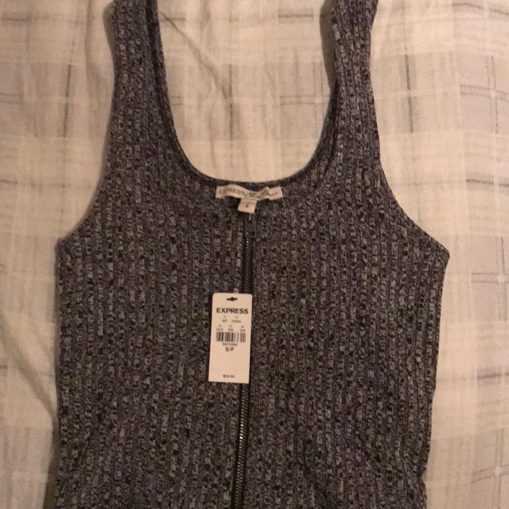 Express Zipper Sweater Crop Tank